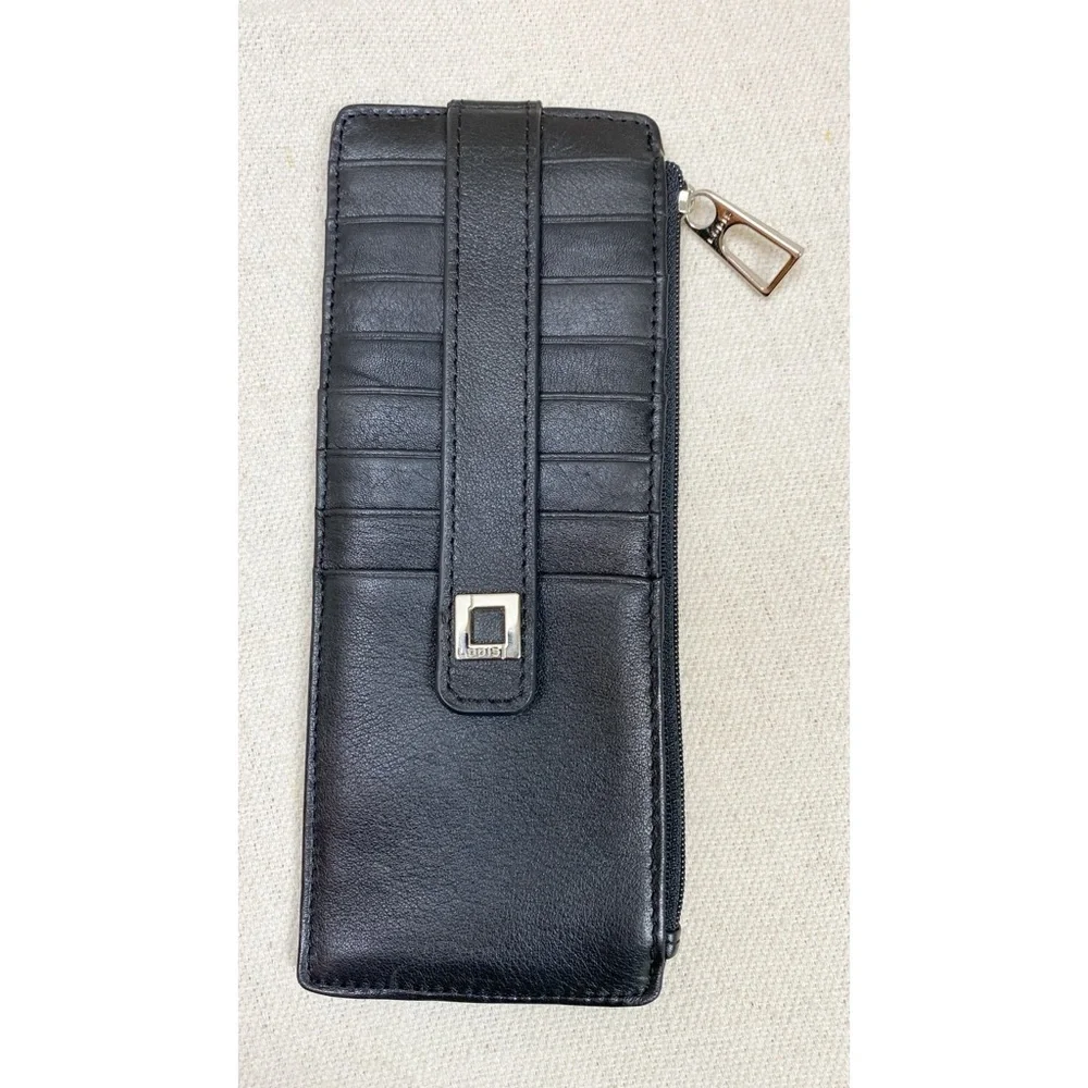 Classic LODIS leather card holder- black